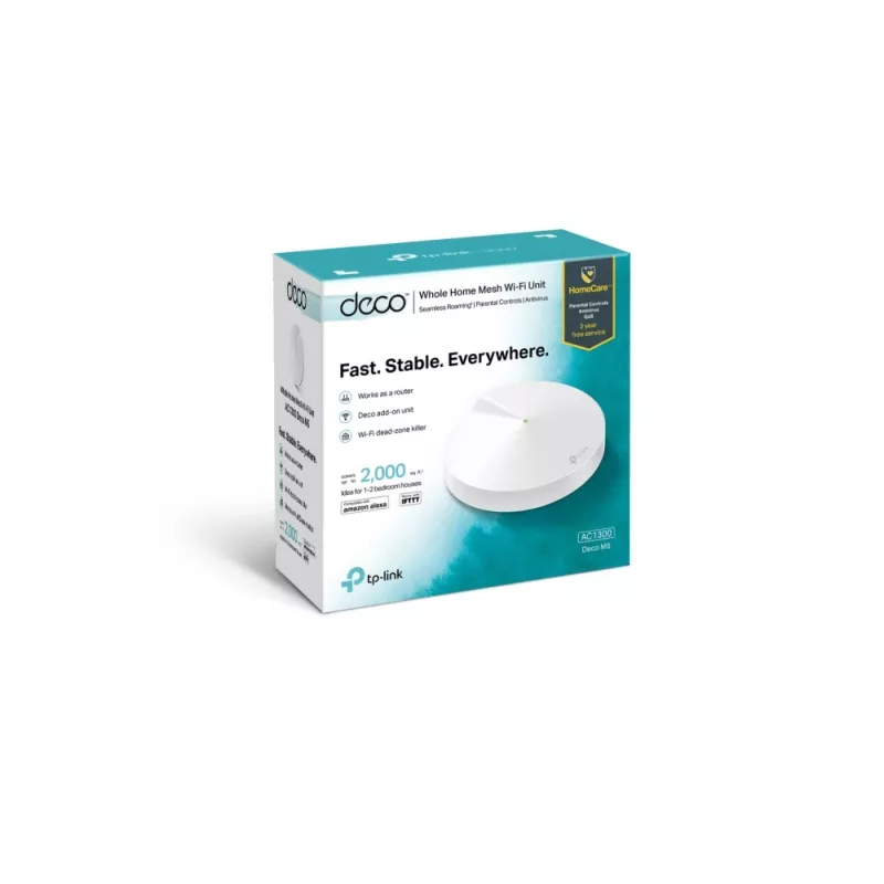 TP-Link AC1300 Deco Whole Home Mesh Wi-Fi System, blanco, interno, router mesh, doble banda (2,4 GHz / 5 GHz), Wi-Fi 5 (802.11ac), 1267 Mbit/s