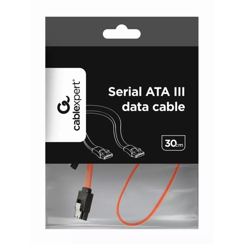 Cable de datos SATA III GEMBIRD, clips metálicos, 30 cm – embalaje a granel