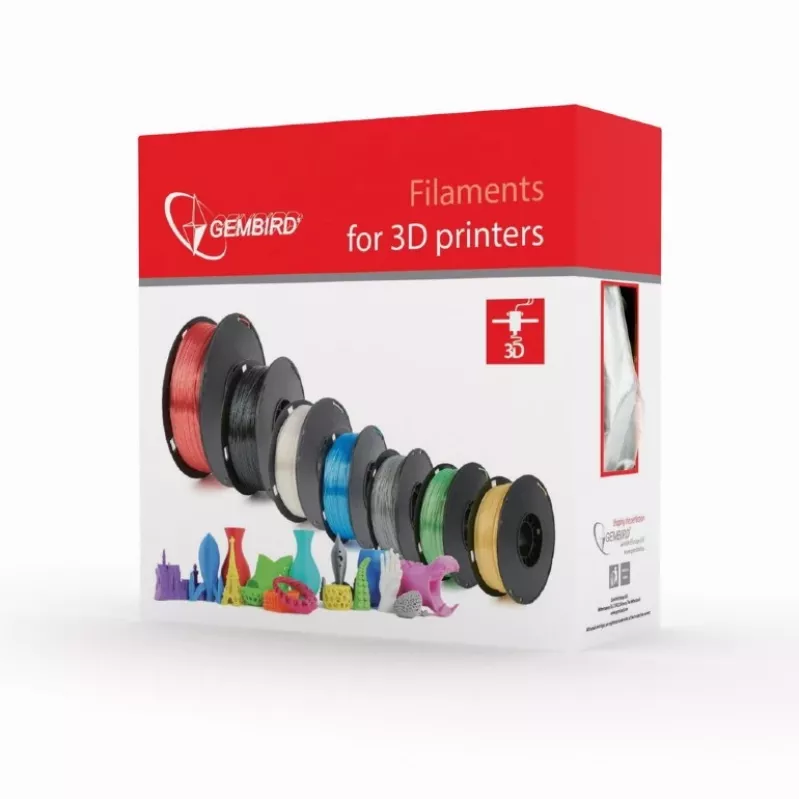 Filamento PLA GEMBIRD gris, 1,75 mm, 1 kg