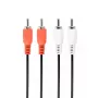 Cable de audio Gembird CCA-2R2R-6 1,8 m 2 x RCA negro