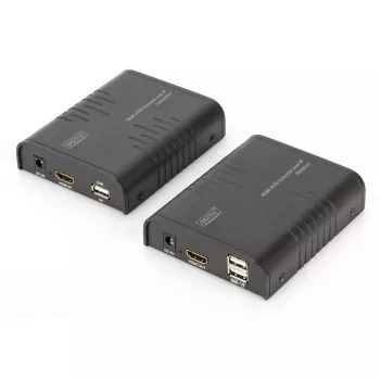 Extensor KVM HDMI DIGITUS, 120 m por cable de red (Cat 5, 5E, 6), Full HD, 1080p