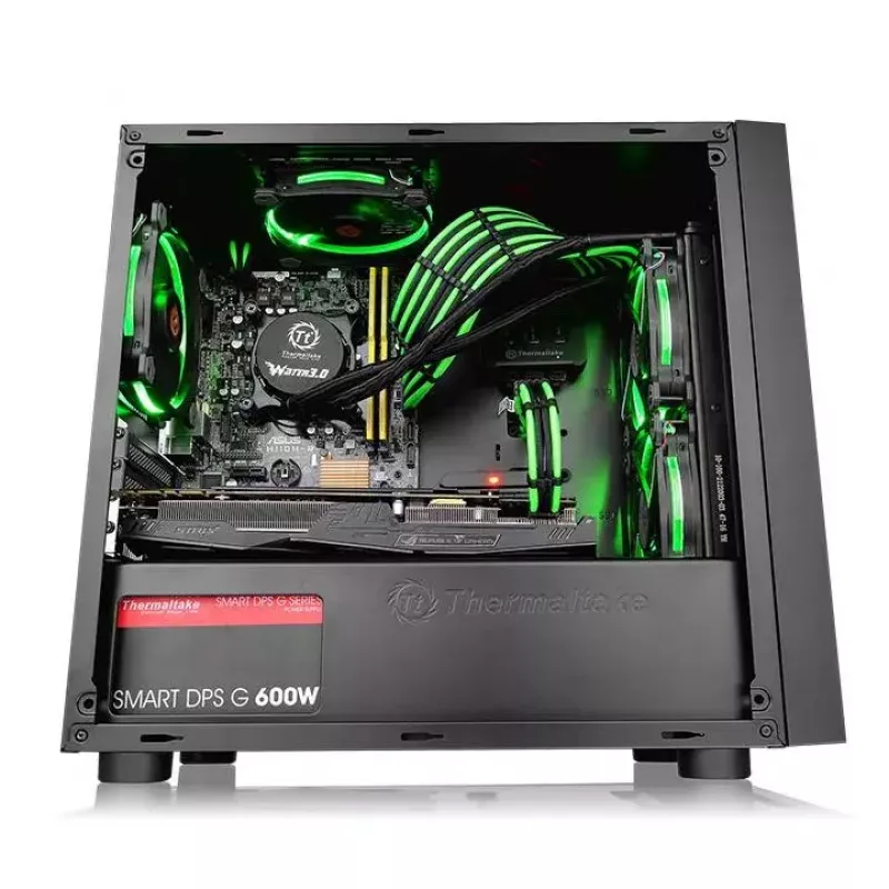 Caja de PC Thermaltake Versa H18 micro torre negra