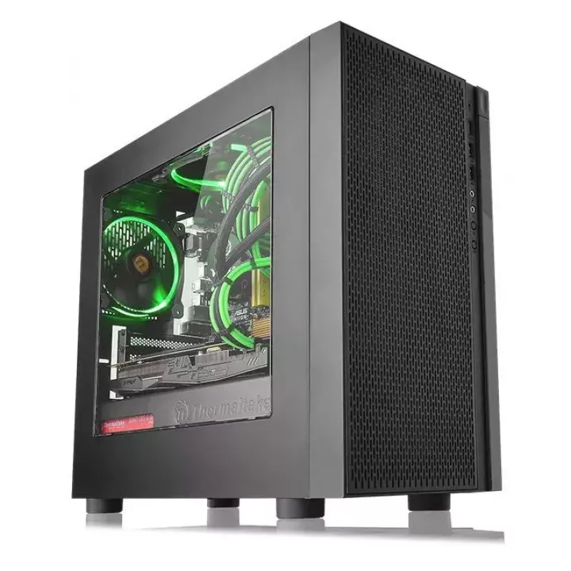 Caja de PC Thermaltake Versa H18 micro torre negra