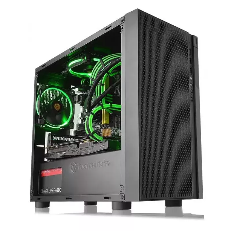 Caja de PC Thermaltake Versa H18 micro torre negra