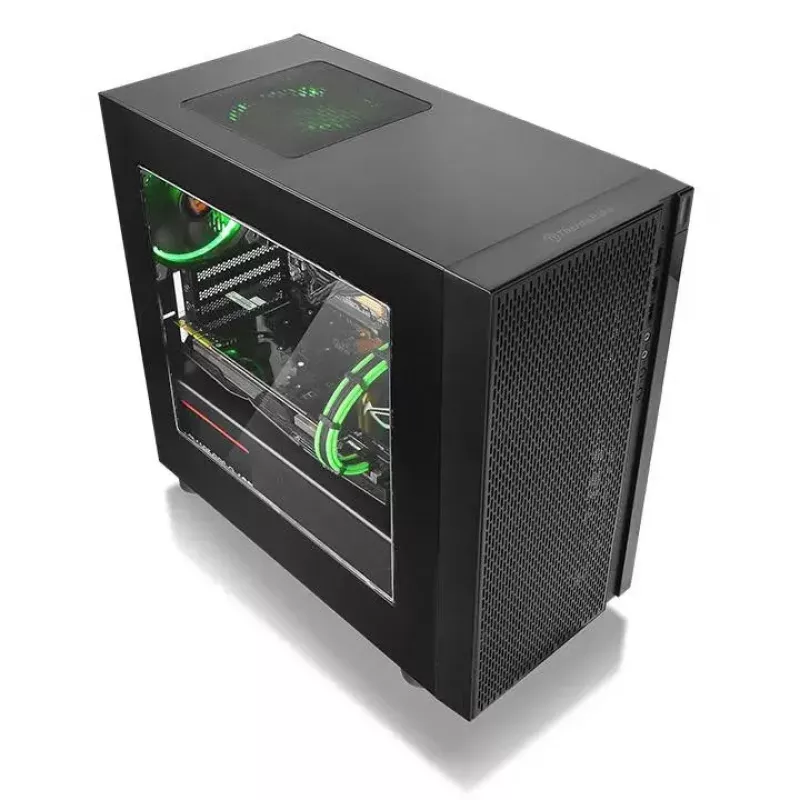 Caja de PC Thermaltake Versa H18 micro torre negra