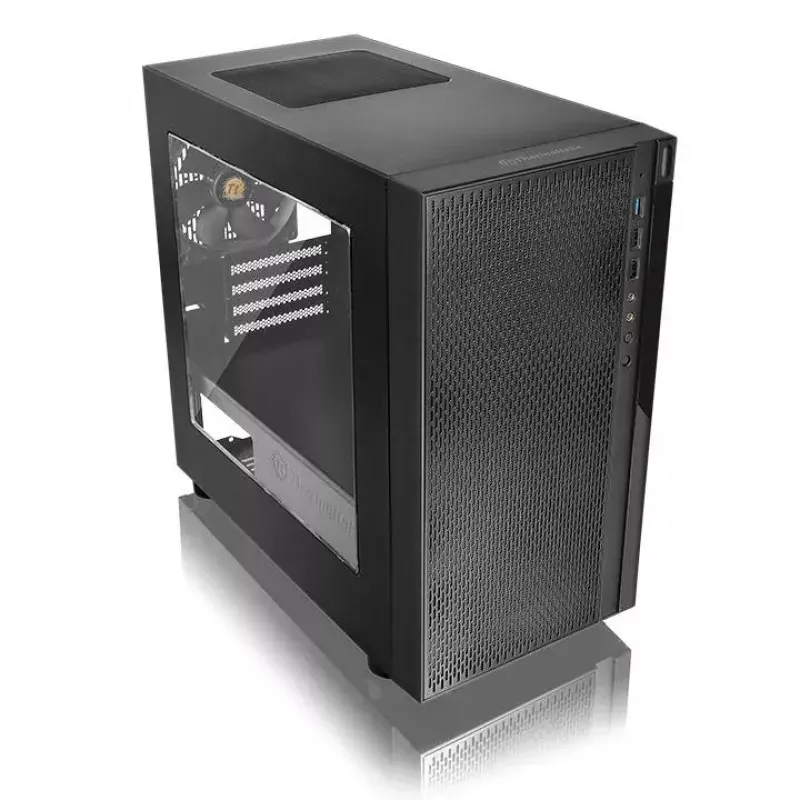 Caja de PC Thermaltake Versa H18 micro torre negra