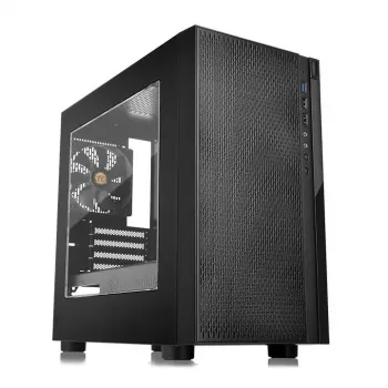 Caja de PC Thermaltake Versa H18 micro torre negra