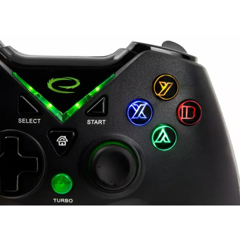 Mando de juegos inalámbrico ESPERANZA EGG112K 2,4 GHz para PC y PS3, receptor USB, negro, 12 botones, sticks analógicos