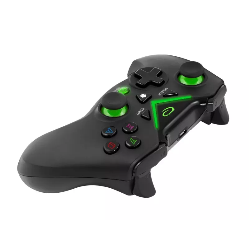 Mando de juegos inalámbrico ESPERANZA EGG112K 2,4 GHz para PC y PS3, receptor USB, negro, 12 botones, sticks analógicos
