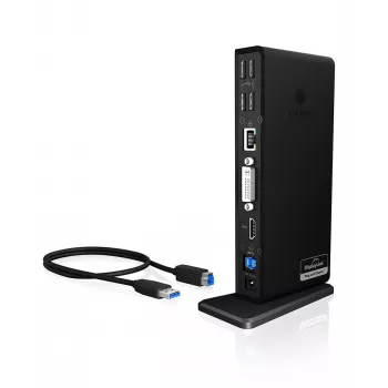 ICY BOX IB-DK2241AC Cableado USB 3.2 Gen 1 (3.1 Gen 1) Type-A negro