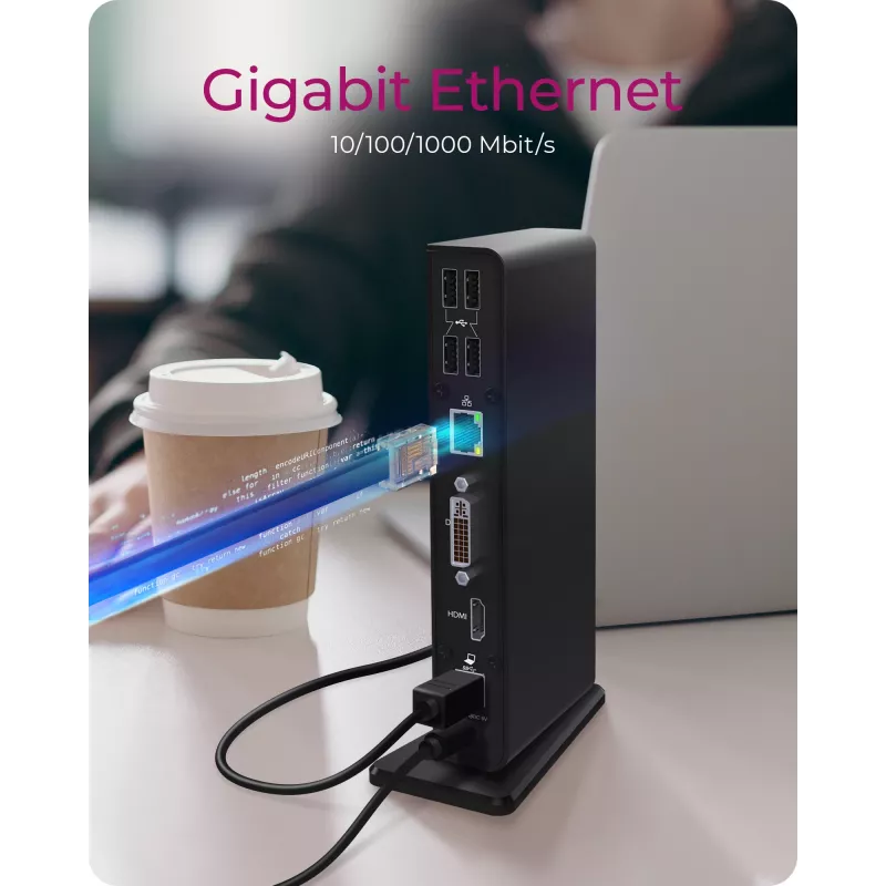 ICY BOX IB-DK2241AC Cableado USB 3.2 Gen 1 (3.1 Gen 1) Type-A negro