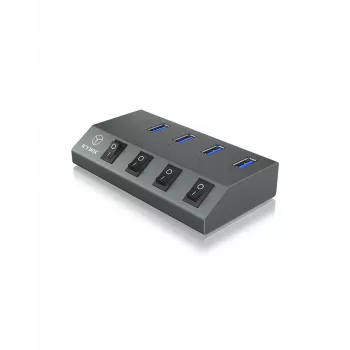 ICY BOX IB-HUB1405 USB 3.2 Gen 1 (3.1 Gen 1) Type-B 5000 Mbit/s antracita