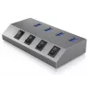ICY BOX IB-HUB1405 USB 3.2 Gen 1 (3.1 Gen 1) Type-B 5000 Mbit/s antracita