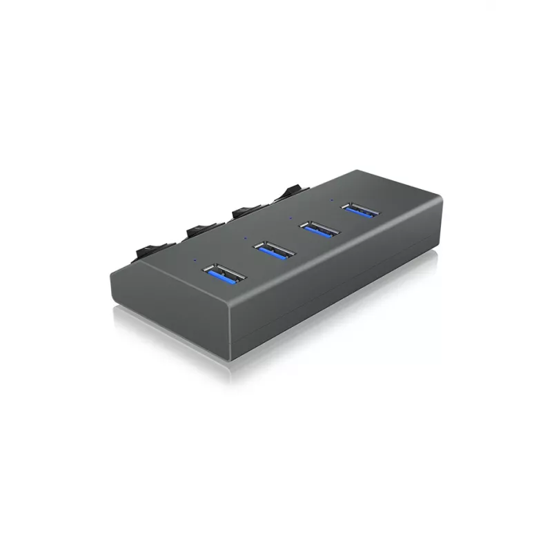 ICY BOX IB-HUB1405 USB 3.2 Gen 1 (3.1 Gen 1) Type-B 5000 Mbit/s antracita