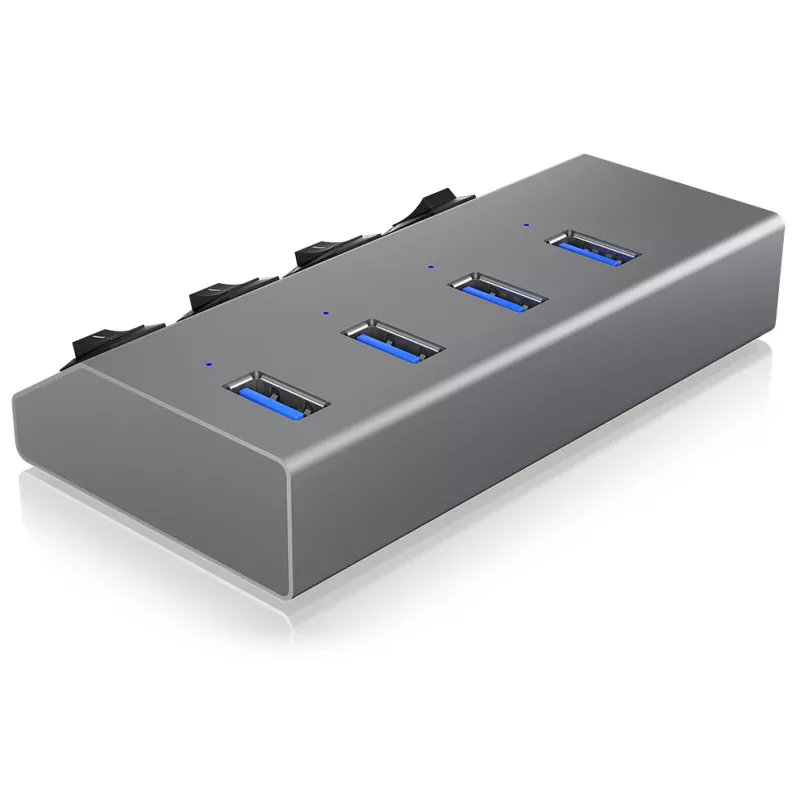 ICY BOX IB-HUB1405 USB 3.2 Gen 1 (3.1 Gen 1) Type-B 5000 Mbit/s antracita
