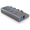 ICY BOX IB-HUB1405 USB 3.2 Gen 1 (3.1 Gen 1) Type-B 5000 Mbit/s antracita