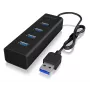 ICY BOX IB-HUB1409-U3 USB 3.2 Gen 1 (3.1 Gen 1) Type-A 5000 Mbit/s negro