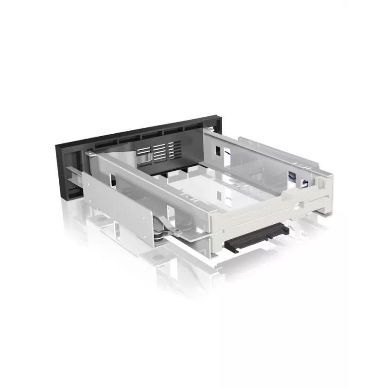 ICY BOX IB-168SK-B bahía extraíble sin bandeja para HDD SATA de 3,5″ en ranura de 5,25″ (13,3 cm), con cerradura, negra