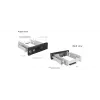 ICY BOX IB-168SK-B bahía extraíble sin bandeja para HDD SATA de 3,5″ en ranura de 5,25″ (13,3 cm), con cerradura, negra