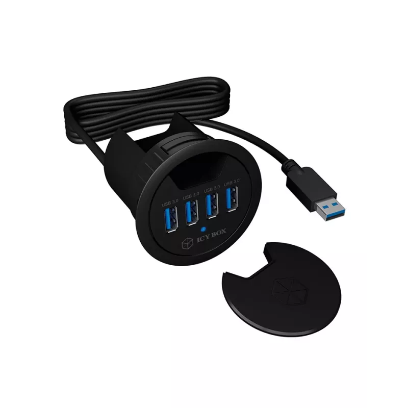 ICY BOX IB-HUB1403 USB 3.2 Gen 1 (3.1 Gen 1) Type-A 5000 Mbit/s negro