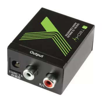 Techly Convertidor de audio SPDIF digital a analógico IDATA SPDIF-3