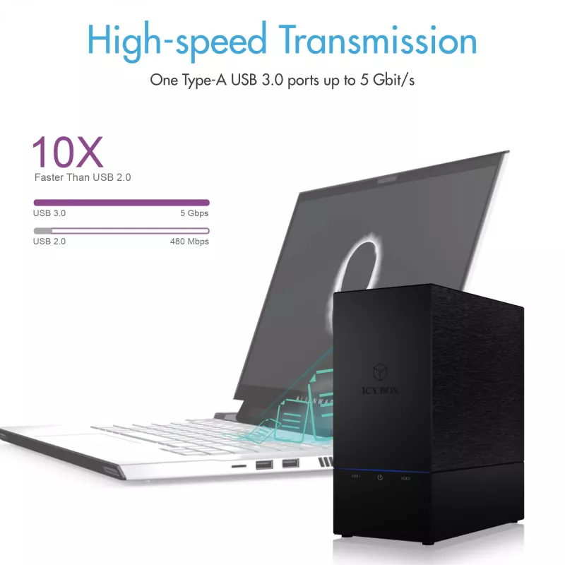 ICY BOX IB-RD3621U3 Carcasa HDD/SSD negra 3,5 inch