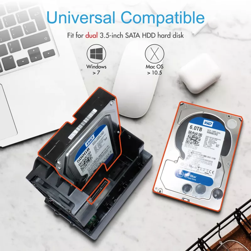 ICY BOX IB-RD3621U3 Carcasa HDD/SSD negra 3,5 inch