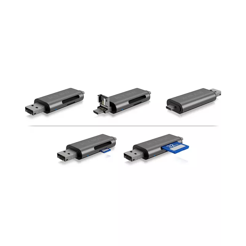 ICY BOX IB-CR200-C Lector de tarjetas USB 2.0 negro
