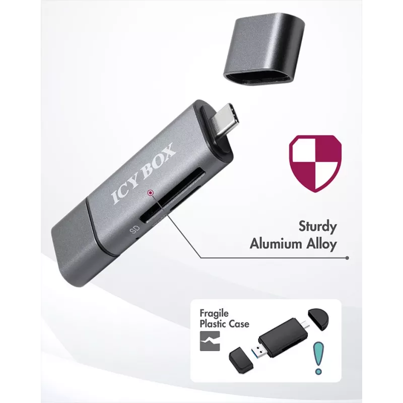 ICY BOX IB-CR200-C Lector de tarjetas USB 2.0 negro