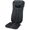 Beurer MG 254 funda de asiento de masaje Shiatsu para cuello y espalda completa, con función de calor, mando a distancia, negra/gris