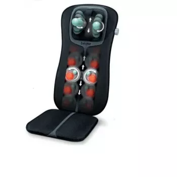 Cojín de asiento masajeador Beurer MG 254 — Aparato de masaje shiatsu para espalda y cuello, función de calor, negro, 5,4 kg