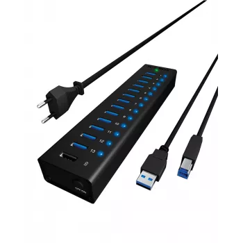 ICY BOX IB-AC6113 USB 3.2 Gen 1 (3.1 Gen 1) Type-B 5000 Mbit/s negro