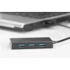 DIGITUS Hub USB 3.0, 4 puertos incl. fuente de alimentación 5V/2A carcasa de aluminio