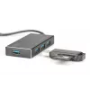 DIGITUS Hub USB 3.0, 4 puertos incl. fuente de alimentación 5V/2A carcasa de aluminio