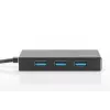 DIGITUS Hub USB 3.0, 4 puertos incl. fuente de alimentación 5V/2A carcasa de aluminio