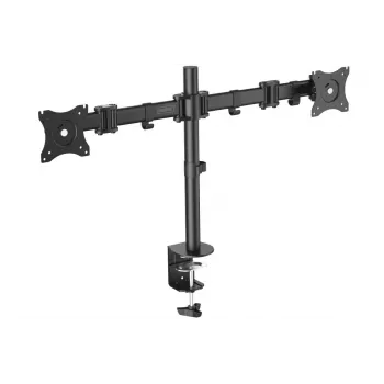 Soporte de sobremesa DIGITUS para doble monitor con pinza para monitores de hasta 70 cm (27