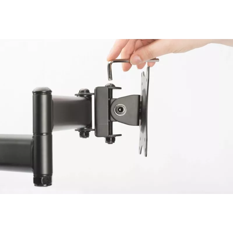 Soporte de sobremesa DIGITUS para doble monitor con pinza para monitores de hasta 70 cm (27