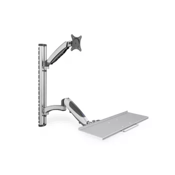 Soporte de pared flexible DIGITUS para puestos de trabajo para monitor+teclado (DA-90354)