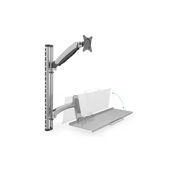 Soporte de pared flexible DIGITUS para puestos de trabajo para monitor+teclado (DA-90354)