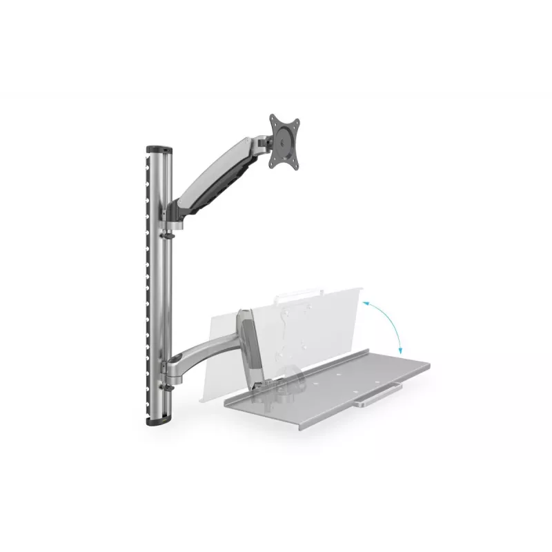Soporte de pared flexible DIGITUS para puestos de trabajo para monitor+teclado (DA-90354)