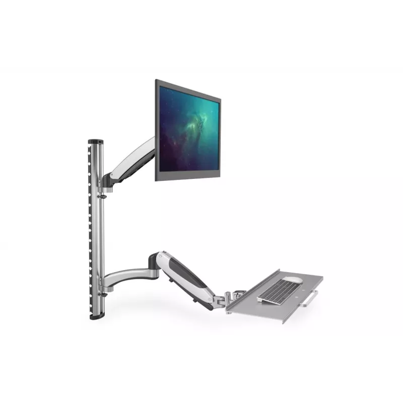 Soporte de pared flexible DIGITUS para puestos de trabajo para monitor+teclado (DA-90354)