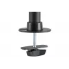 Soporte de pinza de mesa DIGITUS para triple monitor, negro, giro 90 grados, inclinación 45 grados, rotación 360 grados, TFT de 15-27 inch, carga máx. 3x8 kg, VESA máx. 100x100
