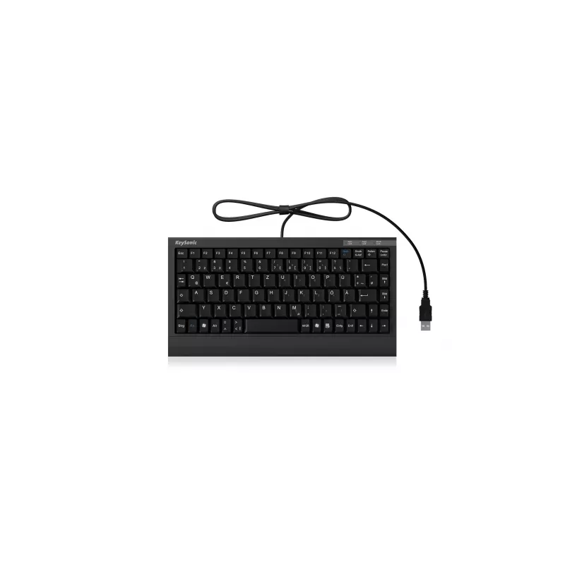 Teclado KeySonic ACK-595C+ (US) hogar USB QWERTY inglés de EE. UU. negro