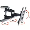 Soporte de pared Techly 40-80 ultra fino Full Motion para TV LCD negro