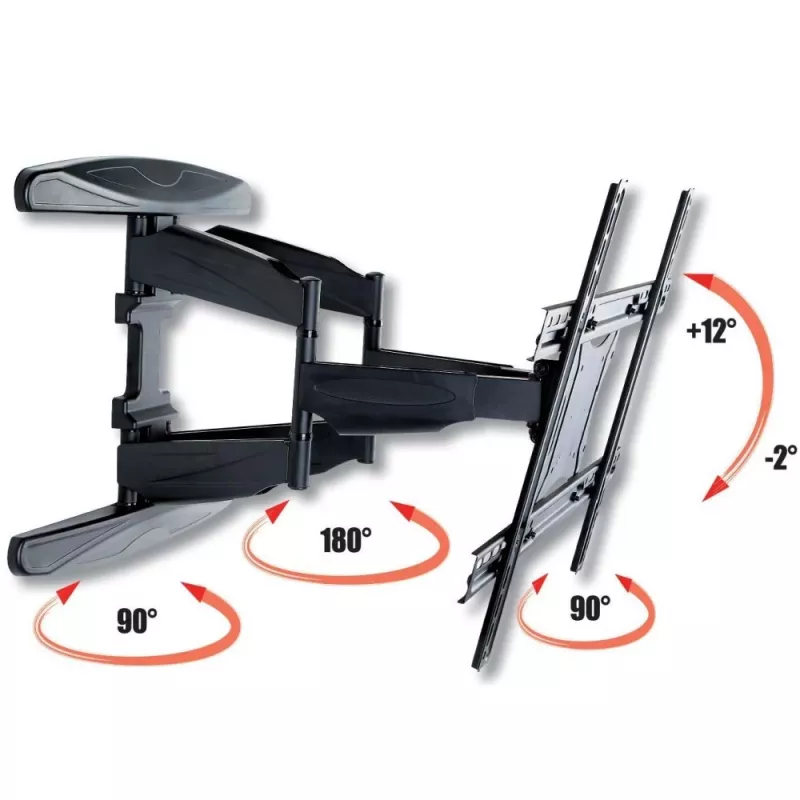 Soporte de pared Techly 40-80 ultra fino Full Motion para TV LCD negro