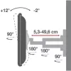 Soporte de pared Techly 40-80 ultra fino Full Motion para TV LCD negro