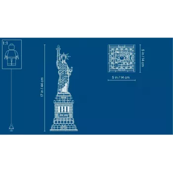 LEGO Architecture Estatua de la Libertad 21042 set de construcción — 1.685 piezas, modelo detallado de la Estatua de la Libertad