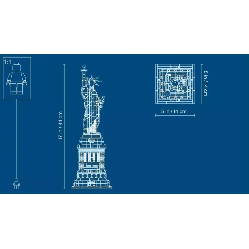 LEGO Architecture Estatua de la Libertad 21042 set de construcción — 1.685 piezas, modelo detallado de la Estatua de la Libertad