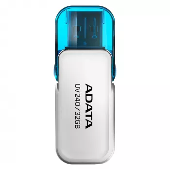 Memoria flash USB ADATA UV240 32 GB USB Type-A 2.0, blanca, formato con tapa