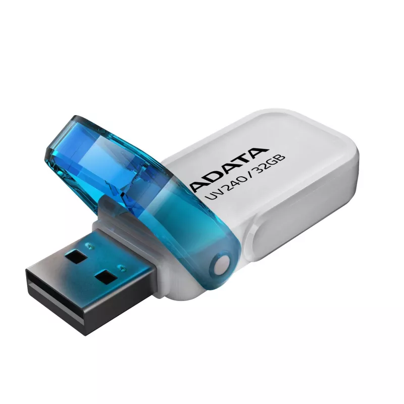 Memoria flash USB ADATA UV240 32 GB USB Type-A 2.0, blanca, formato con tapa